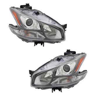 Pacific Best® - Driver and Passenger Side Replacement Headlight Set (NSF Certified)