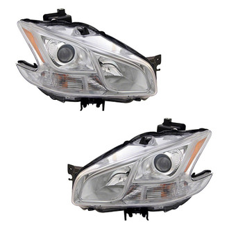 Pacific Best® - Driver and Passenger Side Replacement Headlight Set (CAPA Certified)