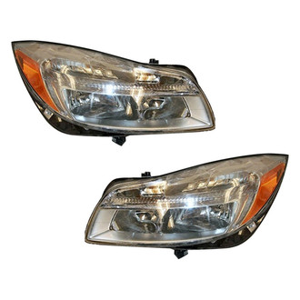 Pacific Best® - Driver and Passenger Side Replacement Headlight Set (Standard Line)