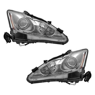 Pacific Best® - Driver and Passenger Side Replacement Headlight Set Lens and Housing (CAPA Certified)