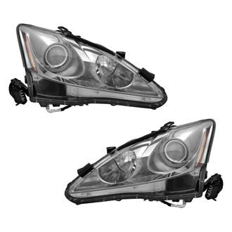Pacific Best® - Driver and Passenger Side Replacement Headlight Set (CAPA Certified)