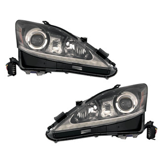 Pacific Best® - Driver and Passenger Side Replacement Headlight Set Lens and Housing (CAPA Certified)