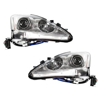 Pacific Best® - Driver and Passenger Side Replacement Headlight Set Lens and Housing (CAPA Certified)