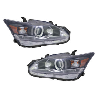 Pacific Best® - Driver and Passenger Side Replacement Headlight Set (NSF Certified)