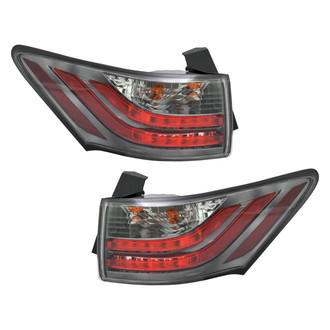 Pacific Best® - Driver and Passenger Side Outer Replacement Tail Lights (Standard Line)