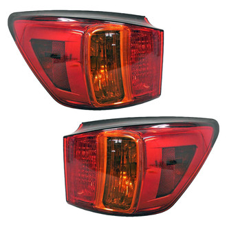 Pacific Best® - Driver and Passenger Side Outer Replacement Tail Lights (Standard Line)