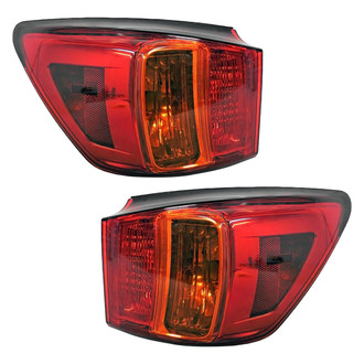 Pacific Best® - Driver and Passenger Side Outer Replacement Tail Lights (CAPA Certified)