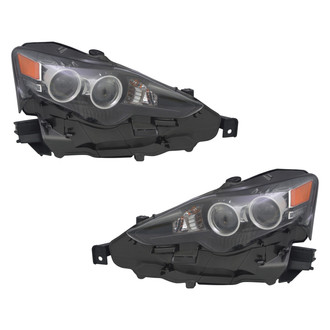 Pacific Best® - Driver and Passenger Side Replacement Headlight Set (NSF Certified)