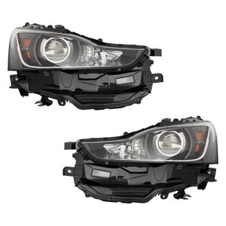 Pacific Best® - Driver and Passenger Side Replacement Headlight Set Lens and Housing (Standard Line)