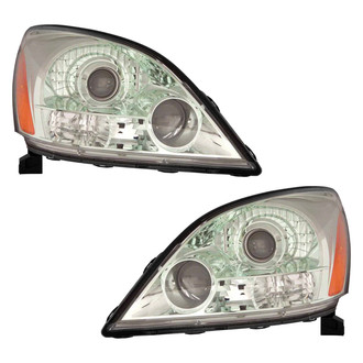 Pacific Best® - Driver and Passenger Side Replacement Headlight Set Lens and Housing (CAPA Certified)