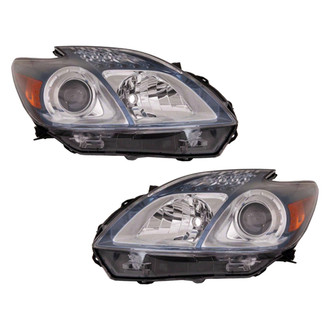 Pacific Best® - Driver and Passenger Side Replacement Headlight Set Lens and Housing (CAPA Certified)