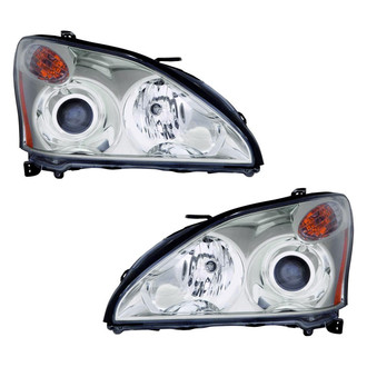 Pacific Best® - Driver and Passenger Side Replacement Headlight Set (NSF Certified)