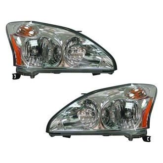 Pacific Best® - Driver and Passenger Side Replacement Headlight Set (Standard Line)
