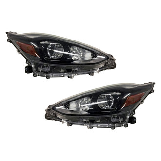 Pacific Best® - Driver and Passenger Side Replacement Headlight Set (NSF Certified)