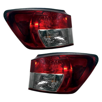 Pacific Best® - Driver and Passenger Side Outer Replacement Tail Light Lens and Housings (Standard Line)