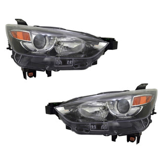 Pacific Best® - Driver and Passenger Side Replacement Headlight Set (NSF Certified)
