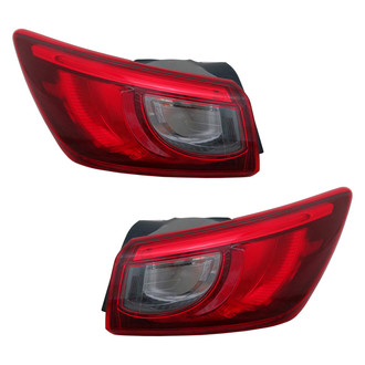Pacific Best® - Driver and Passenger Side Outer Replacement Tail Lights (NSF Certified)