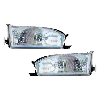 Pacific Best® - Driver and Passenger Side Replacement Headlight Set (Standard Line)