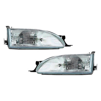 Pacific Best® - Driver and Passenger Side Replacement Headlight Set (Standard Line)