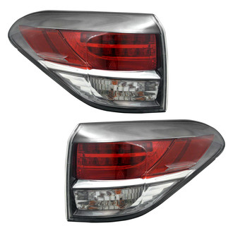Pacific Best® - Driver and Passenger Side Outer Replacement Tail Lights (Standard Line)