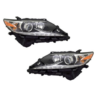 Pacific Best® - Driver and Passenger Side Replacement Headlight Set Lens and Housing (NSF Certified)