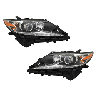 Pacific Best® - Driver and Passenger Side Replacement Headlight Set Lens and Housing (CAPA Certified)