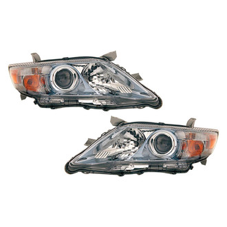 Pacific Best® - Driver and Passenger Side Replacement Headlight Set (NSF Certified)