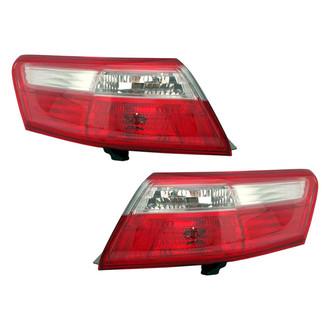 Pacific Best® - Driver and Passenger Side Outer Replacement Tail Lights (Standard Line)