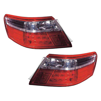 Pacific Best® - Driver and Passenger Side Outer Replacement Tail Light Lens and Housings (Standard Line)