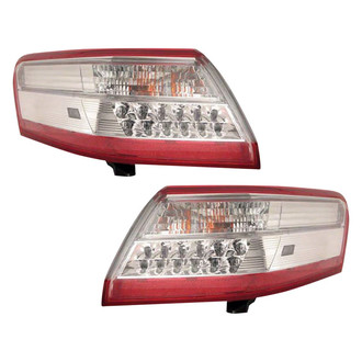 Pacific Best® - Driver and Passenger Side Outer Replacement Tail Lights (Standard Line)