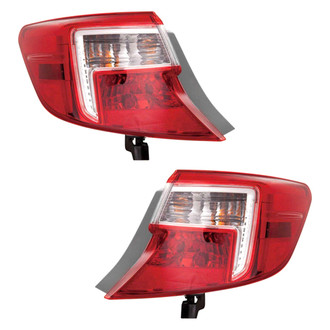 Pacific Best® - Driver and Passenger Side Outer Replacement Tail Lights (CAPA Certified)