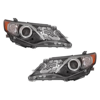 Pacific Best® - Driver and Passenger Side Replacement Headlight Set Lens and Housing (Standard Line)