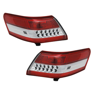 Pacific Best® - Driver and Passenger Side Outer Replacement Tail Lights (Standard Line)