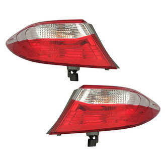 Pacific Best® - Driver and Passenger Side Outer Replacement Tail Lights (Standard Line)
