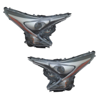 Pacific Best® - Driver and Passenger Side Replacement Headlight Set (NSF Certified)