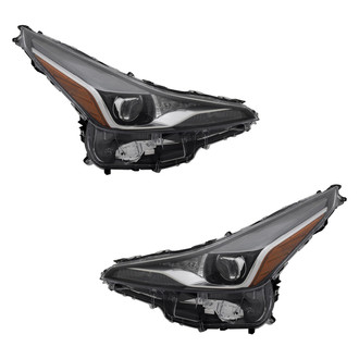 Pacific Best® - Driver and Passenger Side Replacement Headlight Set (CAPA Certified)