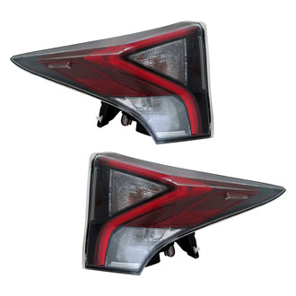 Pacific Best® - Driver and Passenger Side Upper Replacement Tail Lights (Standard Line)