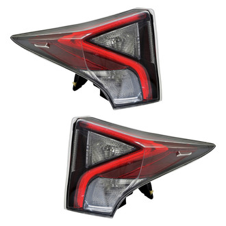 Pacific Best® - Driver and Passenger Side Upper Replacement Tail Light Lens and Housings (Standard Line)