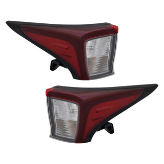 Pacific Best® - Driver and Passenger Side Upper Replacement Tail Lights (CAPA Certified)