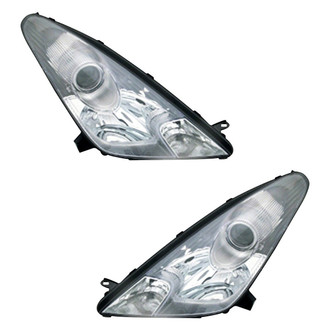 Pacific Best® - Driver and Passenger Side Replacement Headlight Set Lens and Housing (Standard Line)