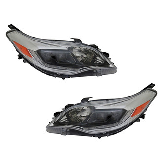 Pacific Best® - Driver and Passenger Side Replacement Headlight Set Lens and Housing (NSF Certified)