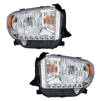 Pacific Best® - Driver and Passenger Side Replacement Headlight Set (NSF Certified)