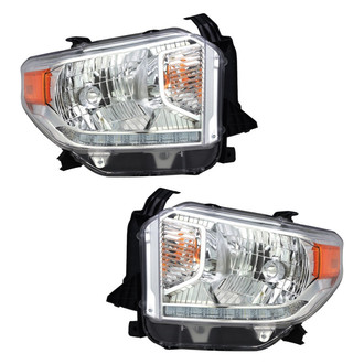 Pacific Best® - Driver and Passenger Side Replacement Headlight Set (CAPA Certified)