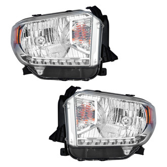 Pacific Best® - Driver and Passenger Side Replacement Headlight Set (CAPA Certified)