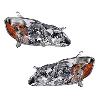 Pacific Best® - Driver and Passenger Side Replacement Headlight Set (CAPA Certified)