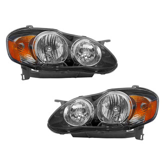 Pacific Best® - Driver and Passenger Side Replacement Headlight Set (Standard Line)