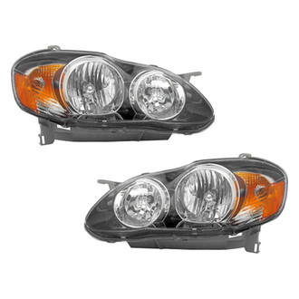 Pacific Best® - Driver and Passenger Side Replacement Headlight Set (CAPA Certified)