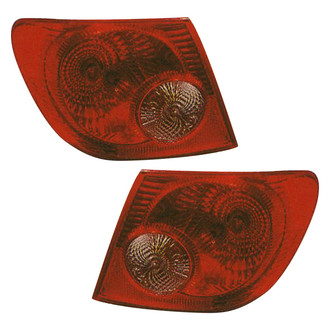 Pacific Best® - Driver and Passenger Side Outer Replacement Tail Lights (CAPA Certified)