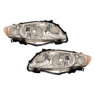 Pacific Best® - Driver and Passenger Side Replacement Headlight Set Lens and Housing (CAPA Certified)