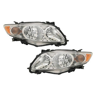 Pacific Best® - Driver and Passenger Side Replacement Headlight Set (Standard Line)